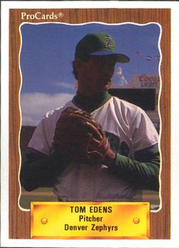 1990 ProCards #620 Tom Edens Front