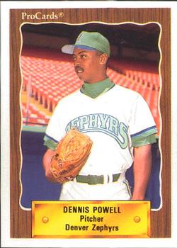1990 ProCards #624 Dennis Powell Front