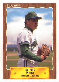 1990 ProCards #625 Ed Puig Front