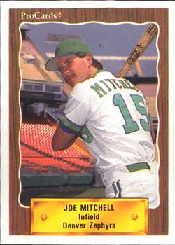 1990 ProCards #633 Joe Mitchell Front