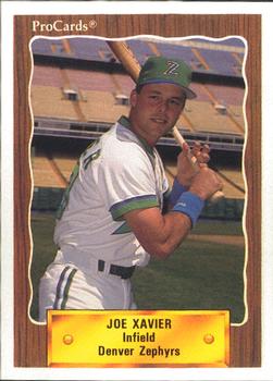 1990 ProCards #636 Joe Xavier Front