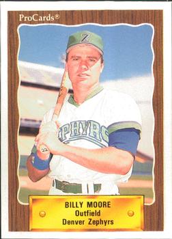 1990 ProCards #639 Billy Moore Front