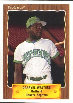 1990 ProCards #640 Darryel Walters Front