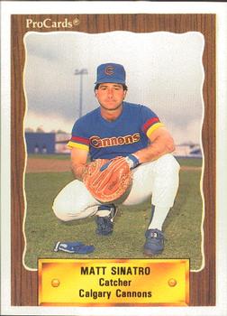 1990 ProCards #654 Matt Sinatro Front
