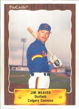 1990 ProCards #663 Jim Weaver Front