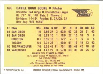 1990 ProCards #698 Dan Boone Back