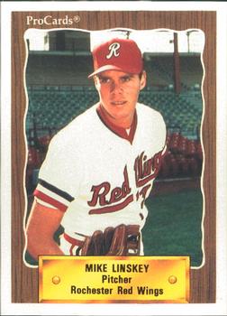 1990 ProCards #718 Mike Linskey Front
