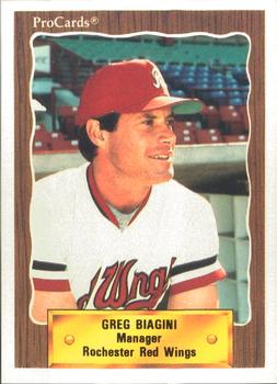 1990 ProCards #720 Greg Biagini Front