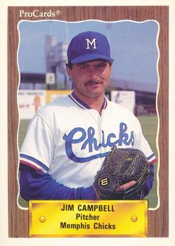 1990 ProCards #1002 Jim Campbell Front