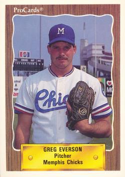 1990 ProCards #1005 Greg Everson Front