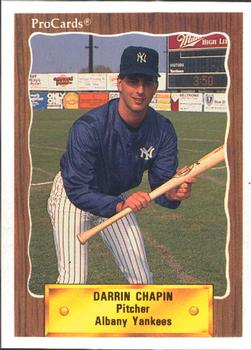 1990 ProCards #1029 Darrin Chapin Front