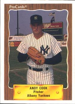 1990 ProCards #1031 Andy Cook Front