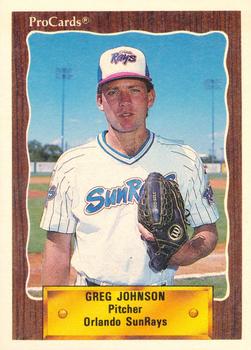 1990 ProCards #1078 Greg Johnson Front