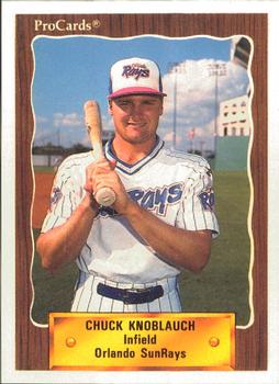 1990 ProCards #1090 Chuck Knoblauch Front