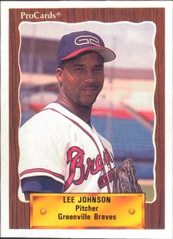 1990 ProCards #1124 Lee Johnson Front