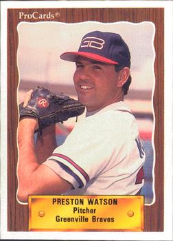 1990 ProCards #1129 Preston Watson Front