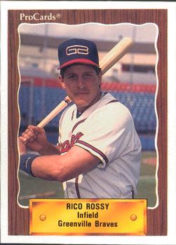 1990 ProCards #1138 Rico Rossy Front