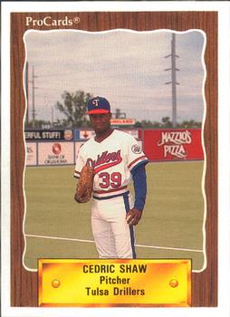 1990 ProCards #1154 Cedric Shaw Front