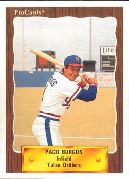 1990 ProCards #1160 Paco Burgos Front