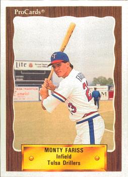 1990 ProCards #1161 Monty Fariss Front