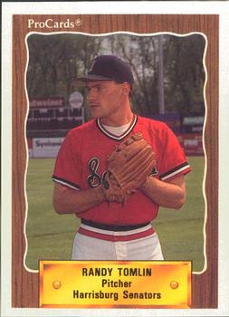 1990 ProCards #1192 Randy Tomlin Front