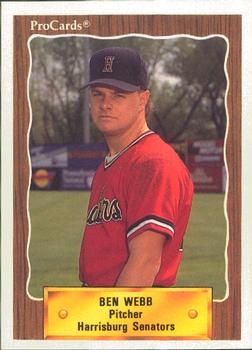 1990 ProCards #1194 Ben Webb Front