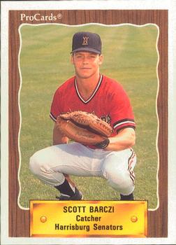 1990 ProCards #1196 Scott Barczi Front