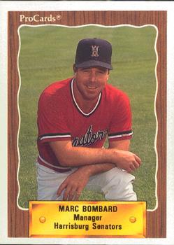 1990 ProCards #1208 Marc Bombard Front