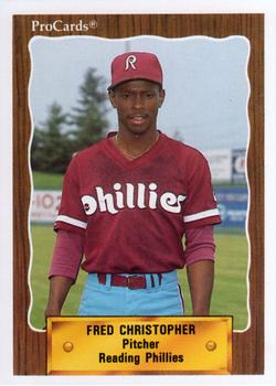 1990 ProCards #1215 Fred Christopher Front