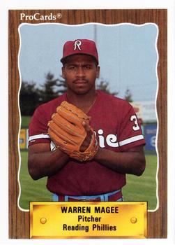 1990 ProCards #1218 Warren Magee Front