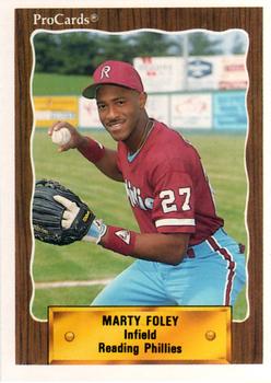 1990 ProCards #1226 Marty Foley Front