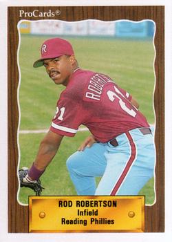 1990 ProCards #1228 Rod Robertson Front
