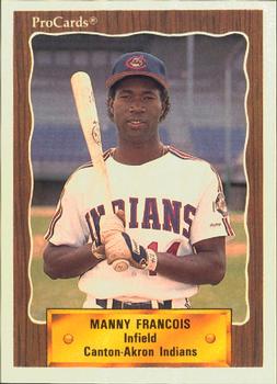 1990 ProCards #1298 Manny Francois Front
