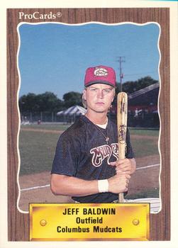 1990 ProCards #1357 Jeff Baldwin Front