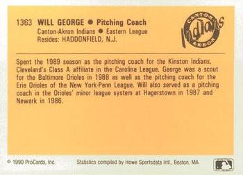 1990 ProCards #1363 Will George Back