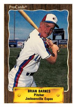1990 ProCards #1365 Brian Barnes Front