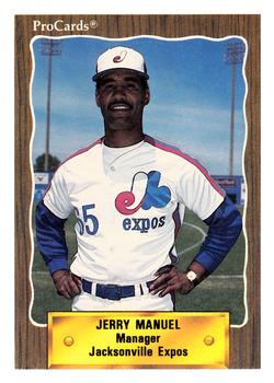1990 ProCards #1391 Jerry Manuel Front