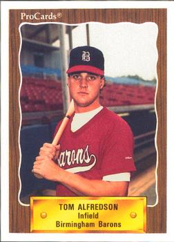 1990 ProCards #1394 Tom Alfredson Front