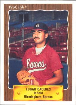 1990 ProCards #1395 Edgar Caceres Front