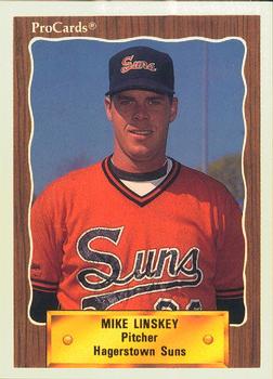 1990 ProCards #1407 Mike Linskey Front