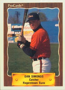 1990 ProCards #1417 Dan Simonds Front