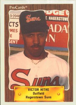 1990 ProCards #1426 Victor Hithe Front