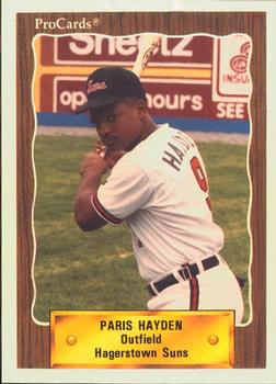 1990 ProCards #1427 Paris Hayden Front