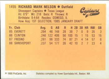 1990 ProCards #1455 Rick Nelson Back
