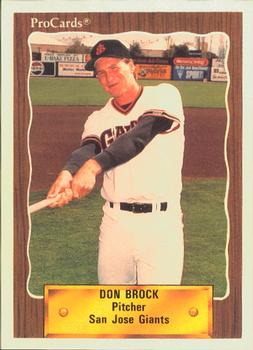 1990 ProCards #2004 Don Brock Front