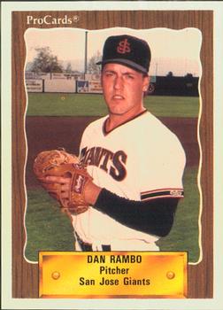 1990 ProCards #2006 Dan Rambo Front