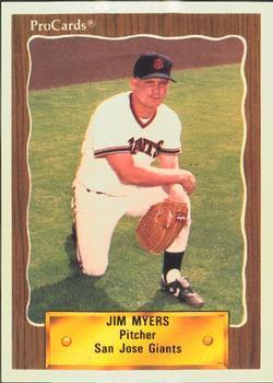 1990 ProCards #2008 Jim Myers Front