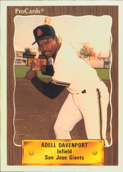1990 ProCards #2019 Adell Davenport Front