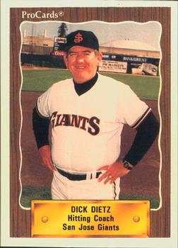 1990 ProCards #2027 Dick Dietz Front