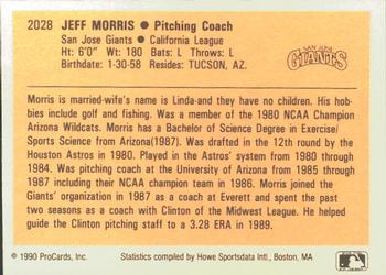 1990 ProCards #2028 Jeff Morris Back